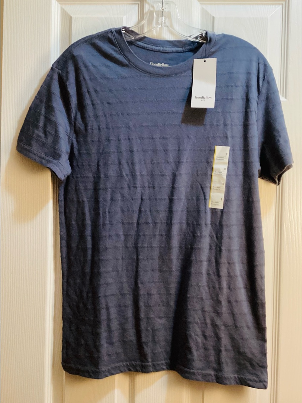 Goodfellow & Co Navy Short-Sleeve Textured Crew Tee